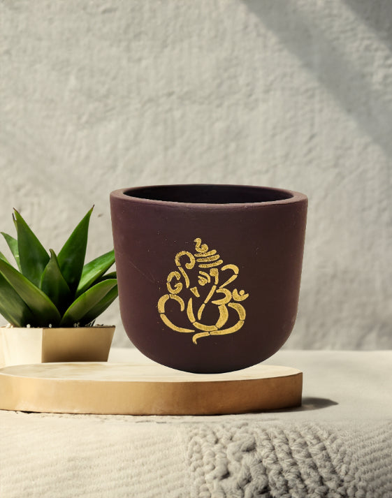 Ganeshji Ceramic Pot