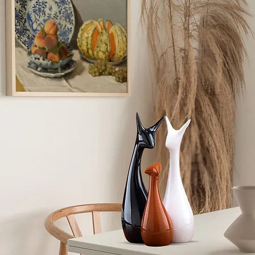 Deer Black Brown White Glossy