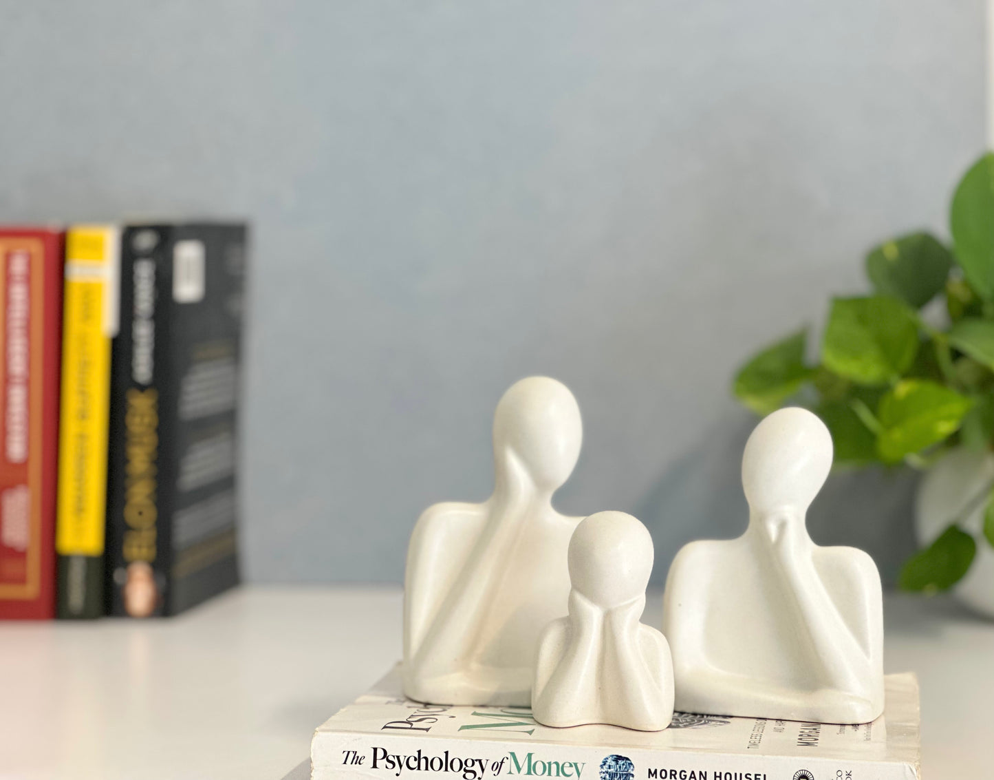 Family Statue Set of 3 - White Matte