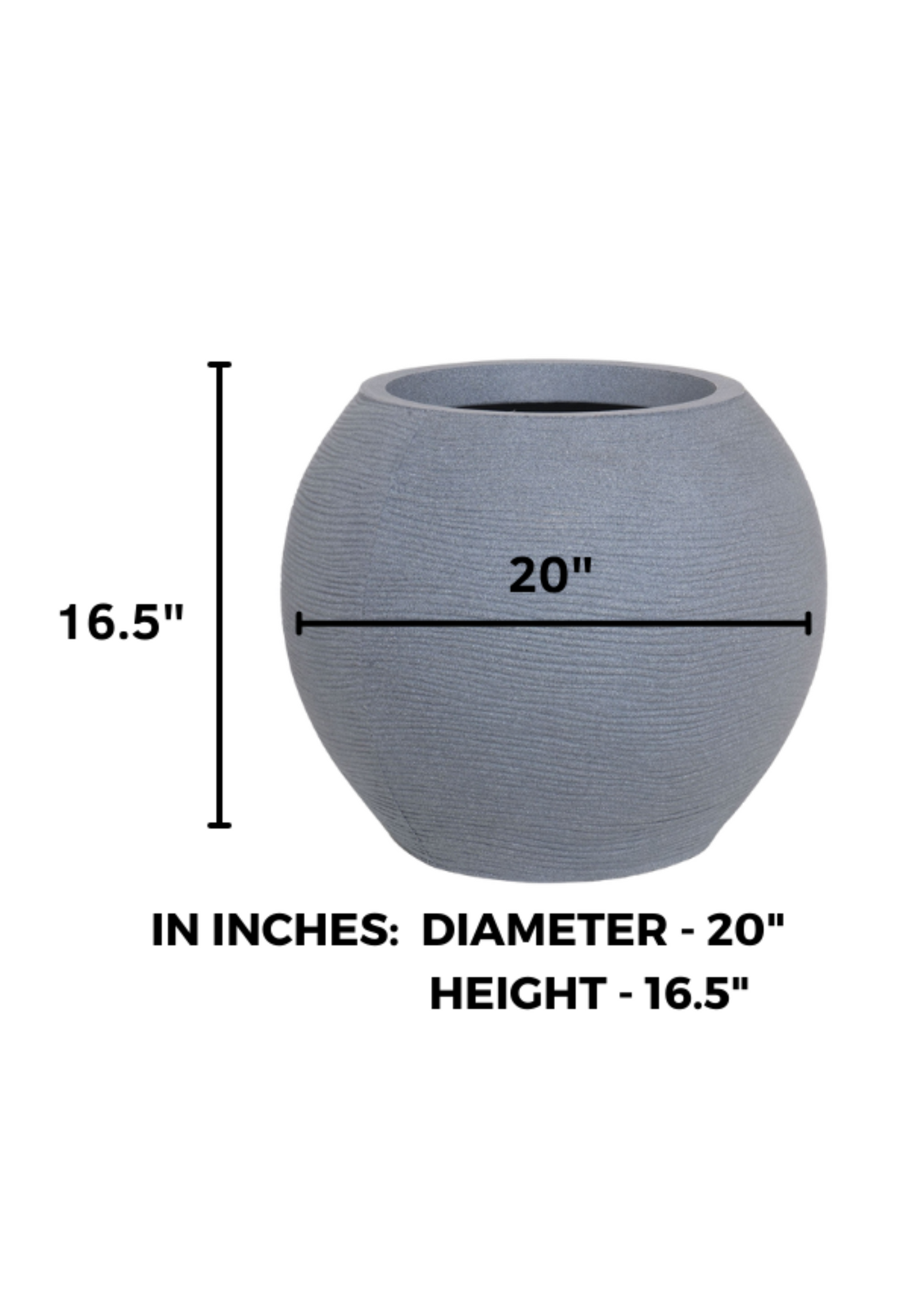 Roto Planter - Round shape - PMJ-01 (16.5" (H) * 20"(D))