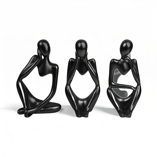 Thinker Set of 3 Black matte