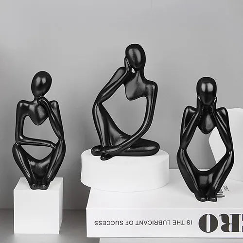 Thinker Set of 3 Black matte