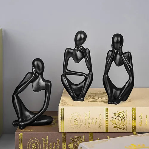 Thinker Set of 3 Black matte