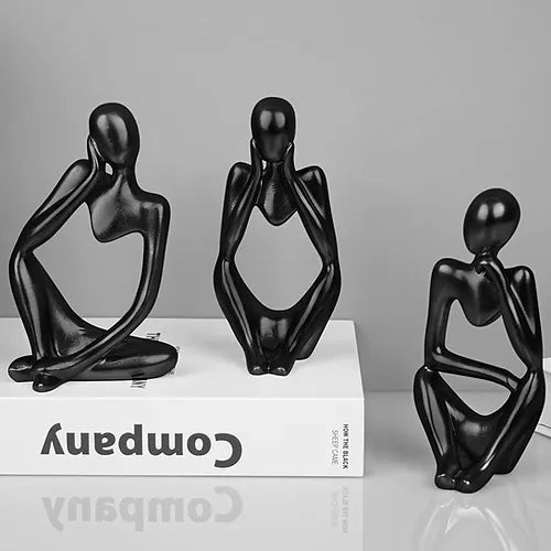 Thinker Set of 3 Black matte