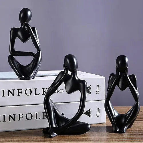 Thinker Set of 3 Black matte