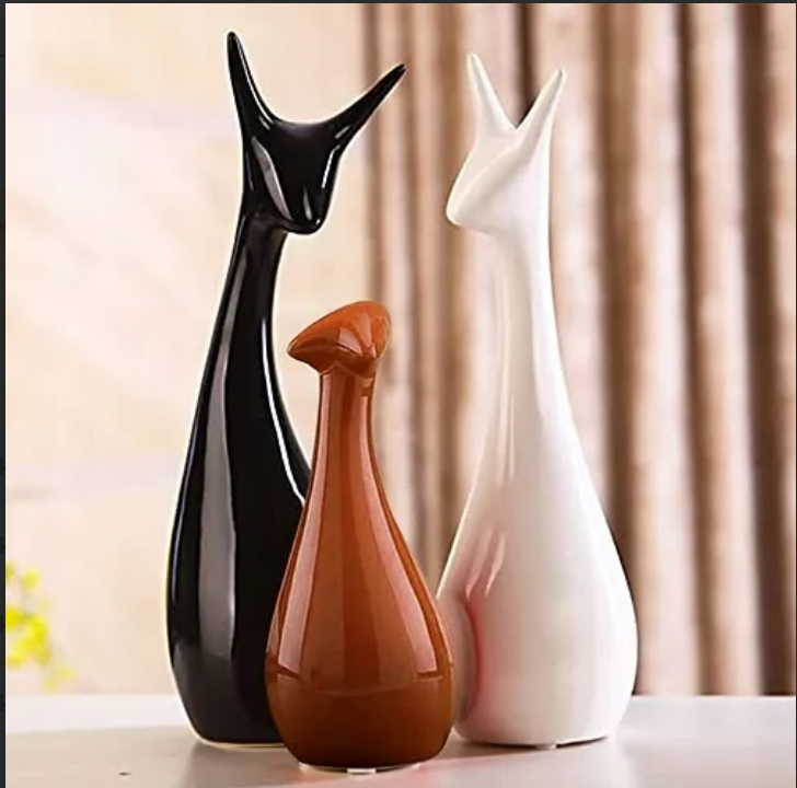Deer Black Brown White Glossy